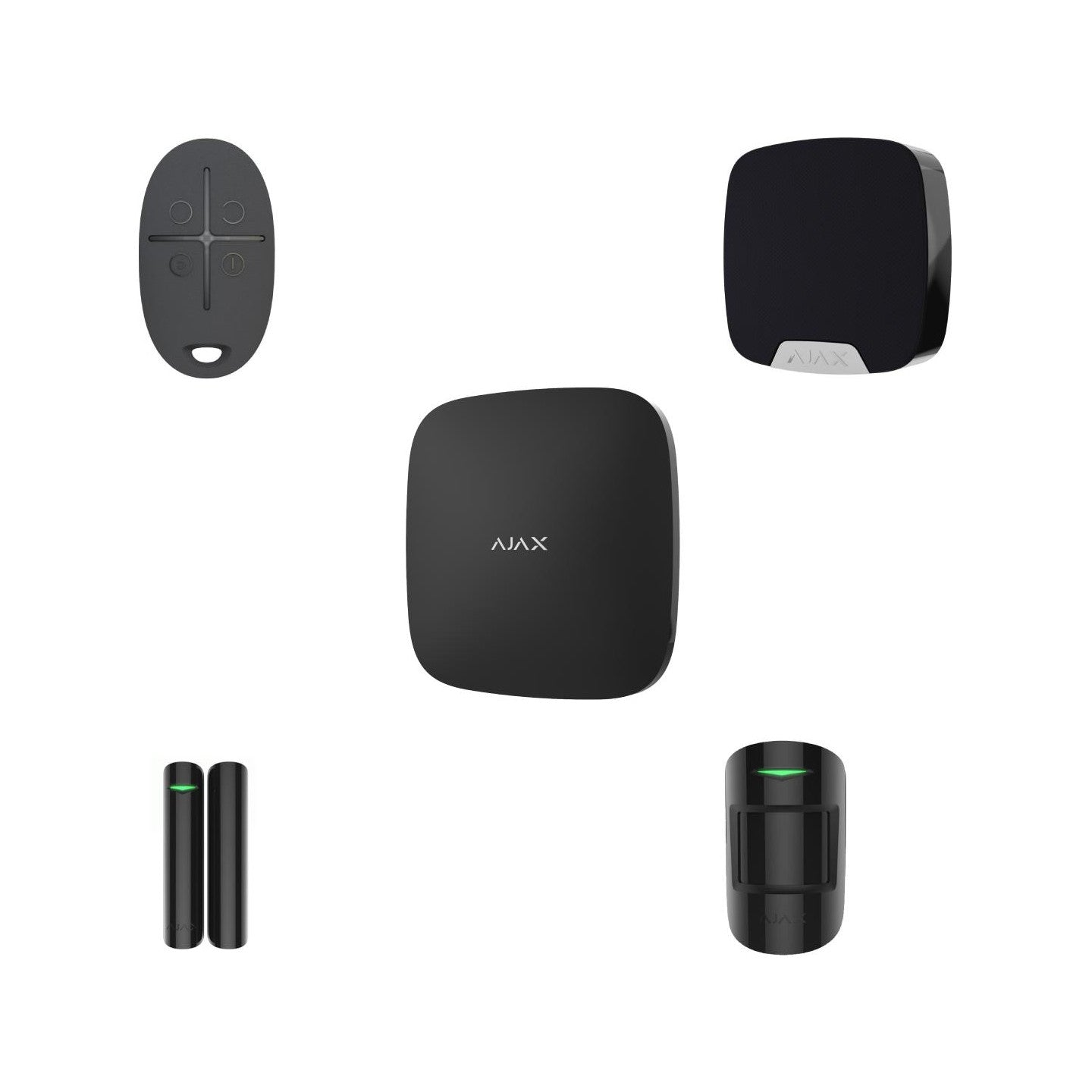 AJAX Zestaw Startowy: Hub + MotionProtect + DoorProtect + Home Siren + SpaceControl - black
