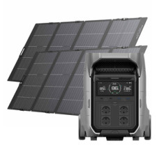 Bundle: Power station EcoFlow Delta Pro 3 + 2x portable solar panel 400W