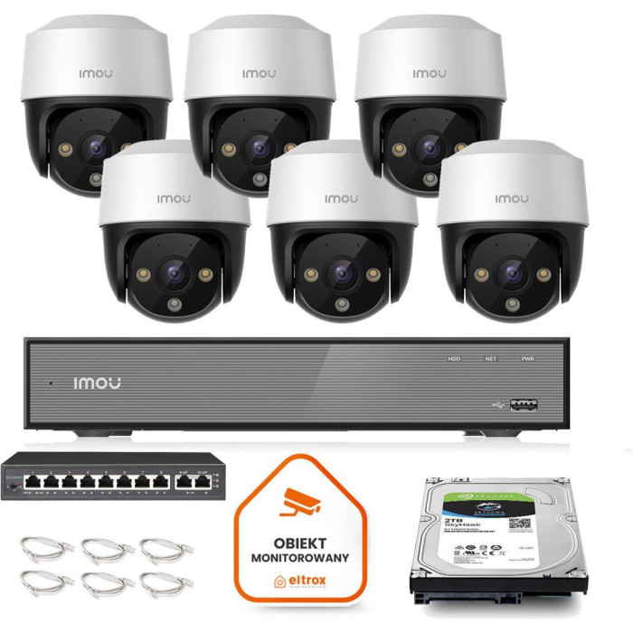 Zestaw monitoringu Imou 6x kamera Cruiser 4MP POE