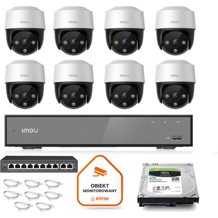 Zestaw monitoringu Imou 8x kamera Cruiser 4MP POE
