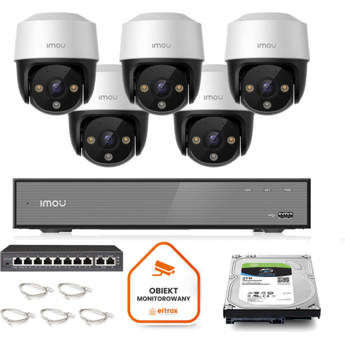 Zestaw monitoringu Imou 5x kamera Cruiser 4MP POE