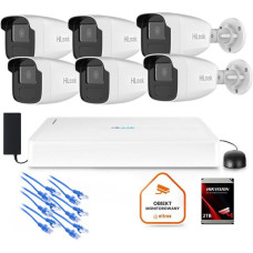 Zestaw monitoringu Hilook 6x kamera IPC-B440H(4mm)(C) z dyskiem 2TB