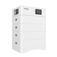 Wysokonapięciowy modułowy magazyn energii V-TAC OHS20K-100 o pojemności 20,48kWh. w zestawie podstawa + (4*5,12kWh) moduły bateryjne VT-OH-5K LiFePO4 5.12V 100Ah + moduĹ‚ kontrolny BMS wraz z okablowaniem