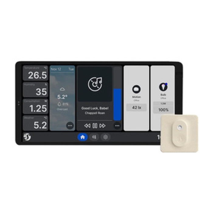 Dual Control Panel Shelly Wall Display X2 WiFi/BLU (silver) + BLU H&T