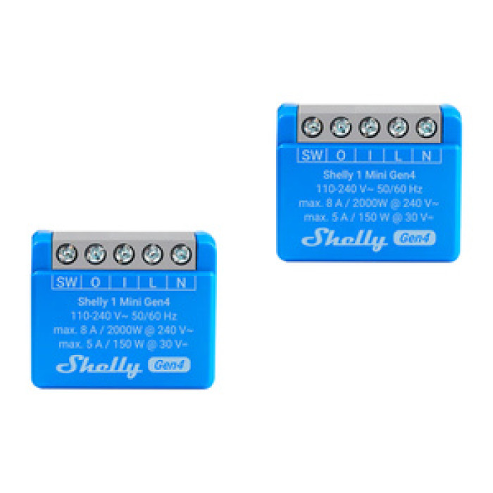 Set of 2 Controller Shelly 1 Mini Gen4 Zigbee/Matter