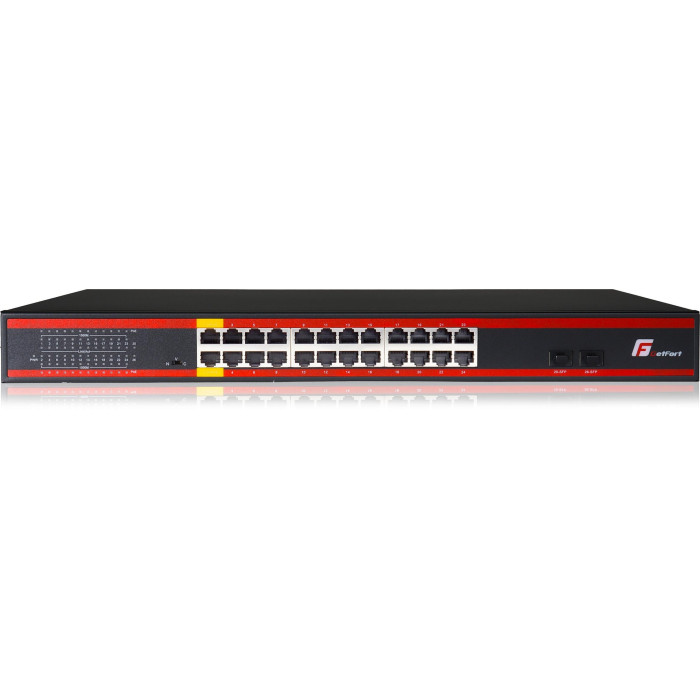 SWITCH POE GETFORT 24GE+2SFP Gigabit 400W