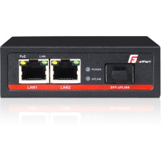 MEDIA KONWERTER (SWITCH) POE GETFORT SFP RJ-45 1000Mbps (2-port)