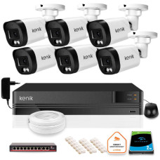 Zestaw monitoringu IP Kenik 6 kamer 6MPx tubowe dysk
