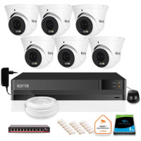 Zestaw monitoringu IP Kenik 6 kamer 8MPx 4K dysk