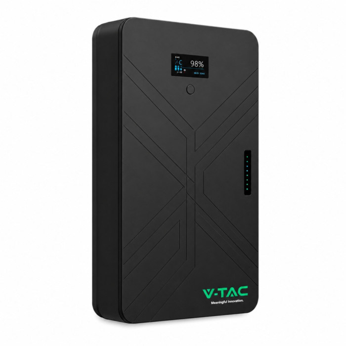 VT-14033 14.33kWh ULTRA THIN WALL MOUNTED LITHIUM BATTERY-6000 CYCLES BLACK