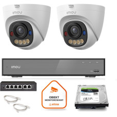 Zestaw monitoringu Imou 2x kamera IPC-PS8D-5V0-0280B 5MP kopułka PoE