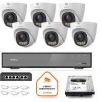 Zestaw monitoringu Imou 6x kamera IPC-PS8D-5V0-0280B 5MP kopułka PoE