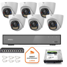 Zestaw monitoringu Imou 6x kamera IPC-PS8D-3V0 3MP kopułka PoE