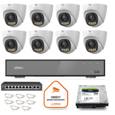 Zestaw monitoringu Imou 8x kamera IPC-PS8D-3V0 3MP kopułka PoE