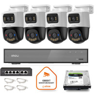 Zestaw monitoringu Imou 4x kamera IPC-PS70FP-10M0 10MP (5MP+5MP) Dual PoE