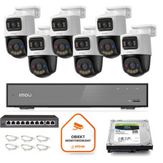 Zestaw monitoringu Imou 6x kamera IPC-PS70FP-10M0 10MP (5MP+5MP) Dual PoE