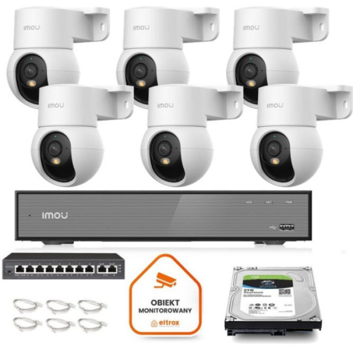 Zestaw monitoringu Imou 6x kamera IPC-PS2M-5R1 5MP PT PoE