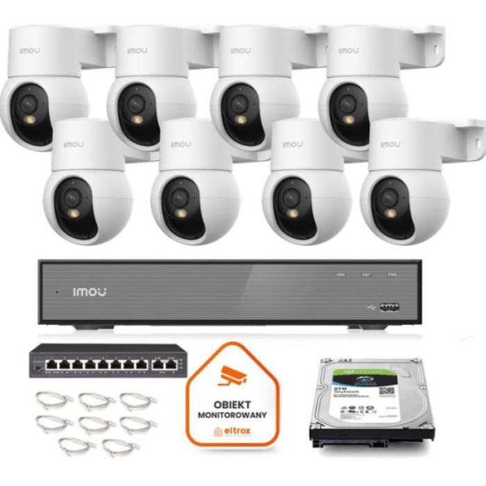 Zestaw monitoringu Imou 8x kamera IPC-PS2M-5R1 5MP PT PoE