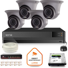 Zestaw monitoring IP Kenik 4 kamery 5MPx 1TB