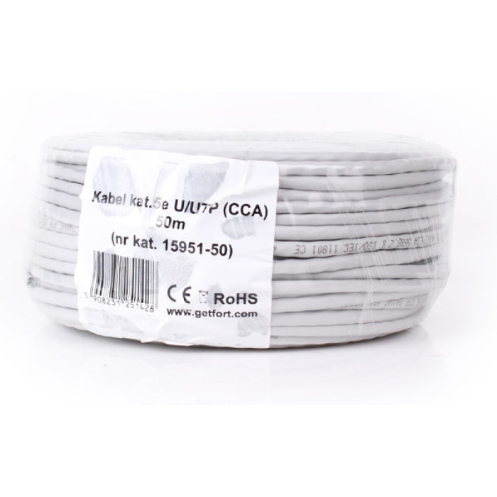 KABEL SKRĘTKA GETFORT CAT.5E U/UTP CCA 50m