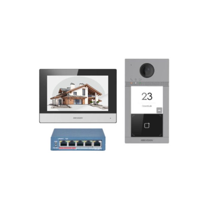 ZESTAW WIDEODOMOFONU IP HIKVISION DS-KIS604-S(B)