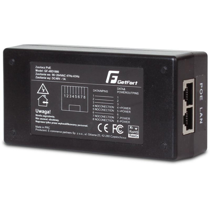 ZASILACZ ADAPTER POE GETFORT GF-48D1000