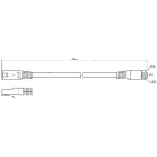 PATCHCORD SKRĘTKA GETFORT CAT.5E UTP 2m czerwony