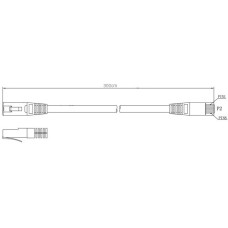 PATCHCORD SKRĘTKA GETFORT CAT.5E UTP 3m żółty