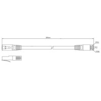 PATCHCORD SKRĘTKA GETFORT CAT.6 UTP 2m szary