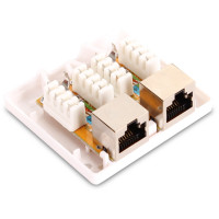 GNIAZDO NATYNKOWE EKRANOWANE GETFORT 2XRJ45 KAT.6