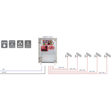 SWITCH POE 5-PORTOWY Z ZASILANIEM BUFOROWYM ATTE IPUPS-5-11-XL2