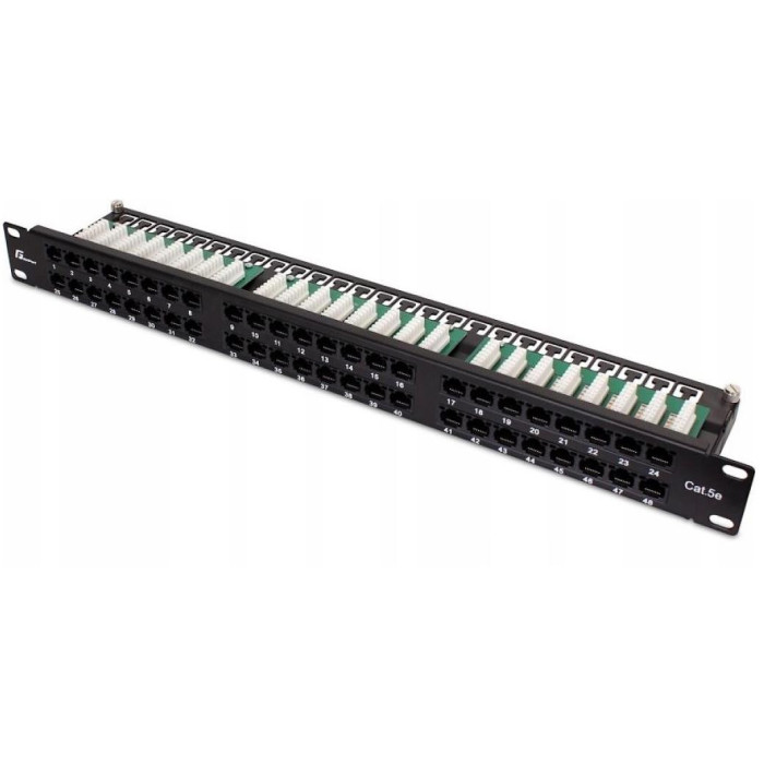 PATCH PANEL UTP CAT.5E 48 PORTÓW PGF-5EUTP48-B9 GETFORT