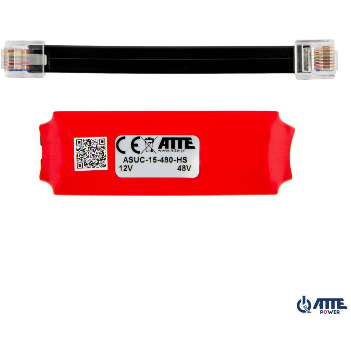 Adapter PoE PASSIVE podnoszący napięcie do 48V ATTE ASUC-15-480-HS