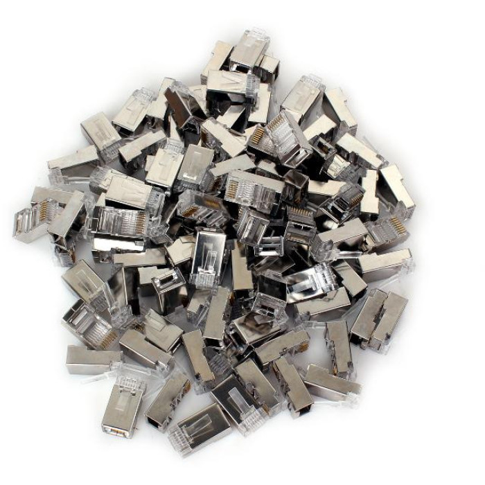 WTYK SIECIOWY PRZELOTOWY GETFORT RJ45 CAT.6 8P8C EKRANOWANY (100szt)