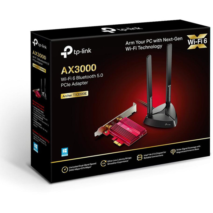 KARTA SIECIOWA TP-LINK Archer TX3000E PCIe, Wi-Fi 6, Bluetooth 5.0