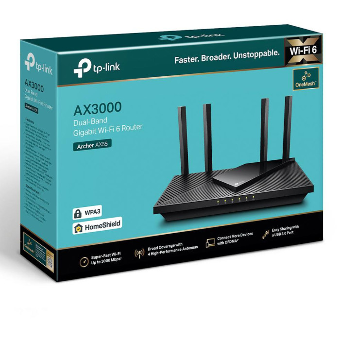 ROUTER TP-LINK ARCHER AX55 Wi-Fi 6