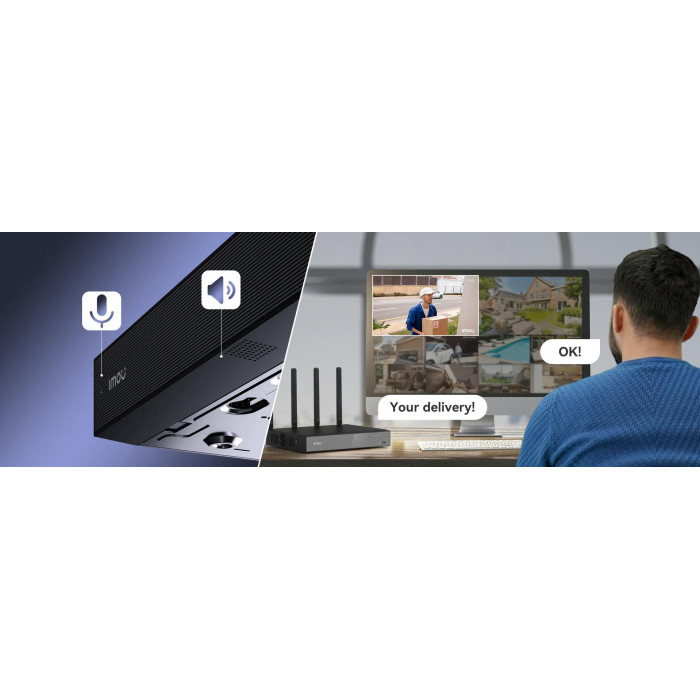 Rejestrator IP Imou NVR-N110W-8A0E Wi-Fi 10- kanałowy