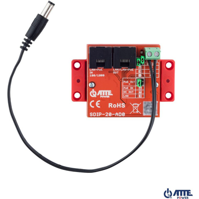 Adapter PoE obniżający napięcie ATTE SDIP-20-AD0