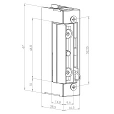 ELEKTROZACZEP WĄSKI SYMETRYCZNY 12V DC REWERSYJNY KENIK KG-ES05-R
