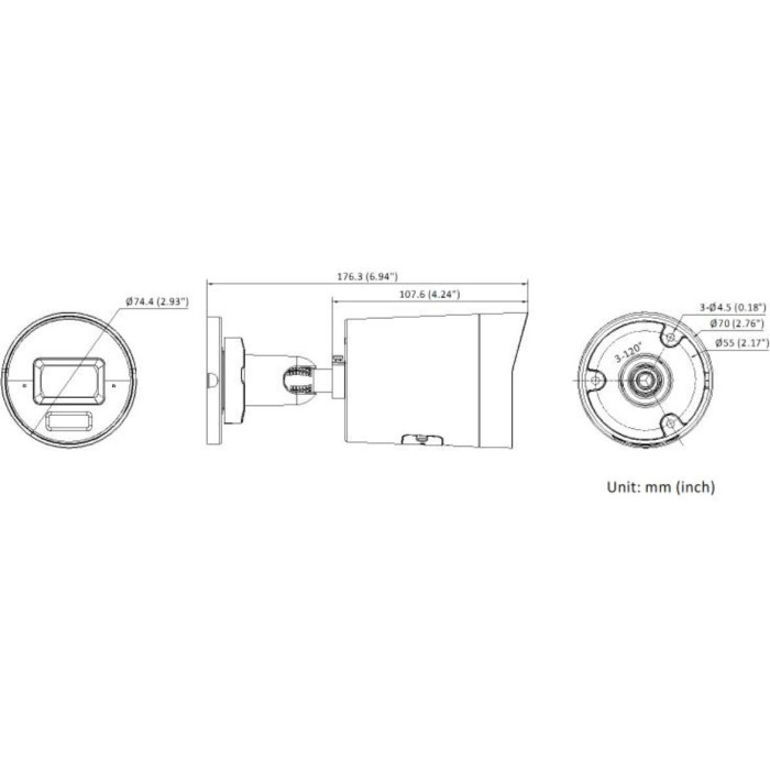 KAMERA IP HIKVISION DS-2CD2063G2-LI2U(2.8mm)(BLACK)