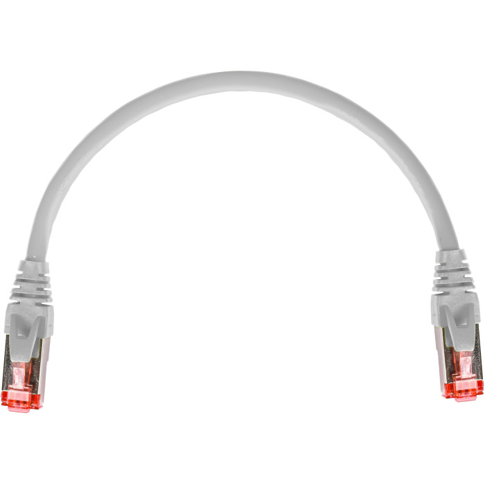 PATCHCORD SKRĘTKA GETFORT CAT.6A S/FTP LSOH 0,25m szary