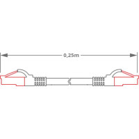 PATCHCORD SKRĘTKA GETFORT CAT.6A S/FTP LSOH 0,25m szary