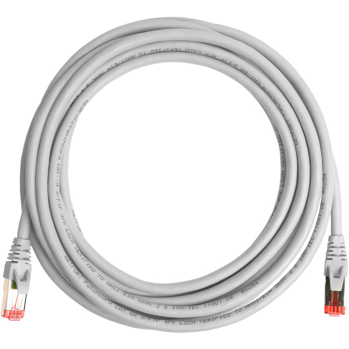 PATCHCORD SKRĘTKA GETFORT CAT.6A S/FTP LSOH 10m szary