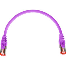 PATCHCORD SKRĘTKA GETFORT CAT.6A S/FTP LSOH 0,25m fioletowy