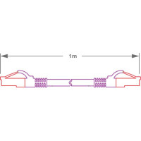 PATCHCORD SKRĘTKA GETFORT CAT.6A S/FTP LSOH 1m fioletowy