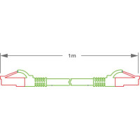 PATCHCORD SKRĘTKA GETFORT CAT.6A S/FTP LSOH 1m zielony