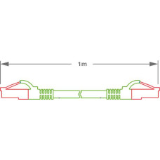 PATCHCORD SKRĘTKA GETFORT CAT.6A S/FTP LSOH 1m zielony