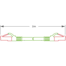 PATCHCORD SKRĘTKA GETFORT CAT.6A S/FTP LSOH 2m zielony