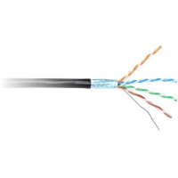 KABEL SKRĘTKA GETFORT CAT.6 F/UTP PVC wewn. czarny 1m