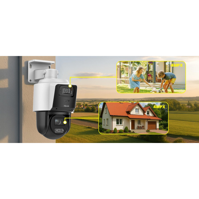Kamera IP Hilook PTZ-D4-Pro dualna 8MP (4MP + 4MP) 4x zoom optyczny